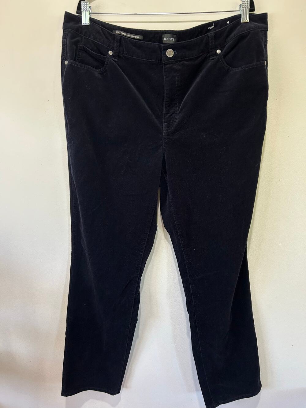 Talbots blue Straight Leg Corduroy Pants womens 18 classic fall